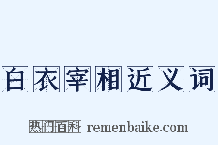 白衣宰相近义词是什么意思的图片
